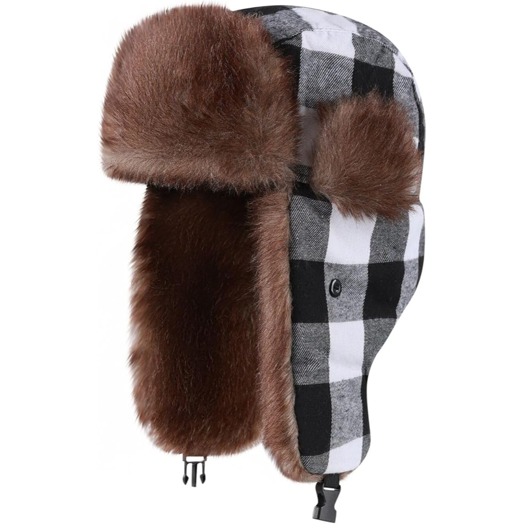 Aviator Winter Cap with Ear Flaps and Plush Lining – Windproof Cold Weather Headwear for Men & Women, Snow Sports, Hiking, Skiing