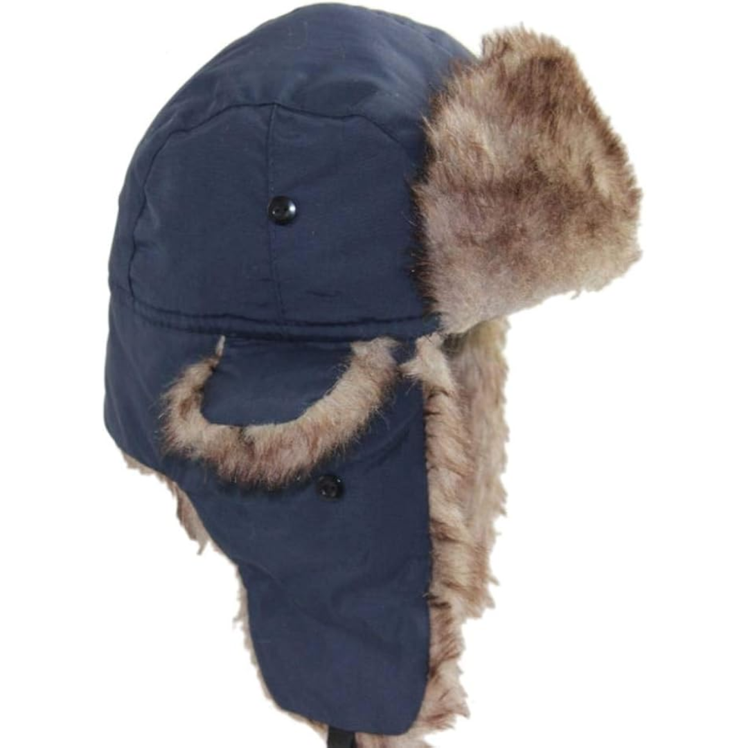Aviator Winter Cap with Ear Flaps and Plush Lining – Windproof Cold Weather Headwear for Men & Women, Snow Sports, Hiking, Skiing