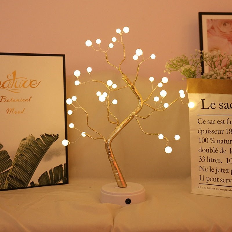 Illuminated Branch Tabletop Accent with LED Glow for Bedroom, Living Room & Bedside Decor | Battery or USB Powered