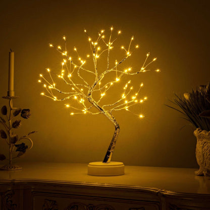 Illuminated Branch Tabletop Accent with LED Glow for Bedroom, Living Room & Bedside Decor | Battery or USB Powered