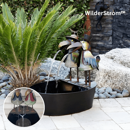 Polyresin Animal Fountain with Electric Pump for Patio, Deck & Backyard | Natural Stone Look Water Feature