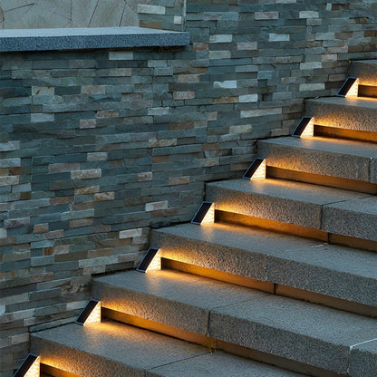 Motion-Sensing Solar Step Light for Outdoor Stairs, Paths & Decks – 2.8 in Compact Triangle Design with Warm & Cool White – Waterproof IP65