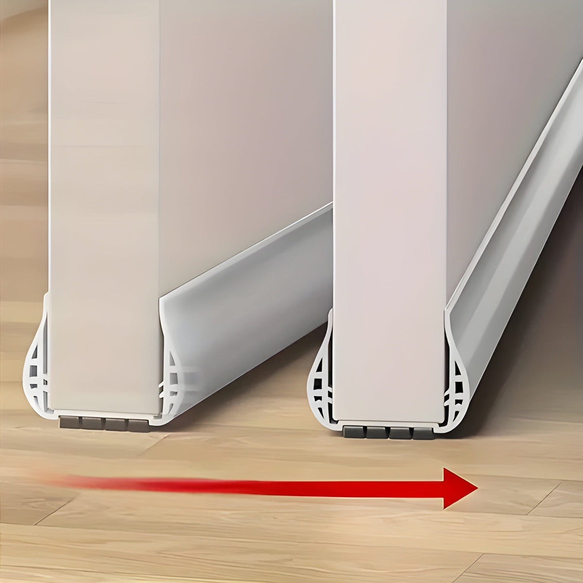 Tira de sellado para puertas Plyra - Burlete de poliéster ajustable para protección contra corrientes de aire