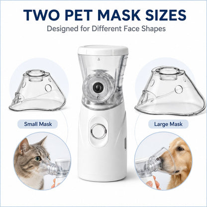 Ortekor Portable Pet Mist Care Kit for Dogs & Cats - Rechargeable Handheld Device with Two Masks
