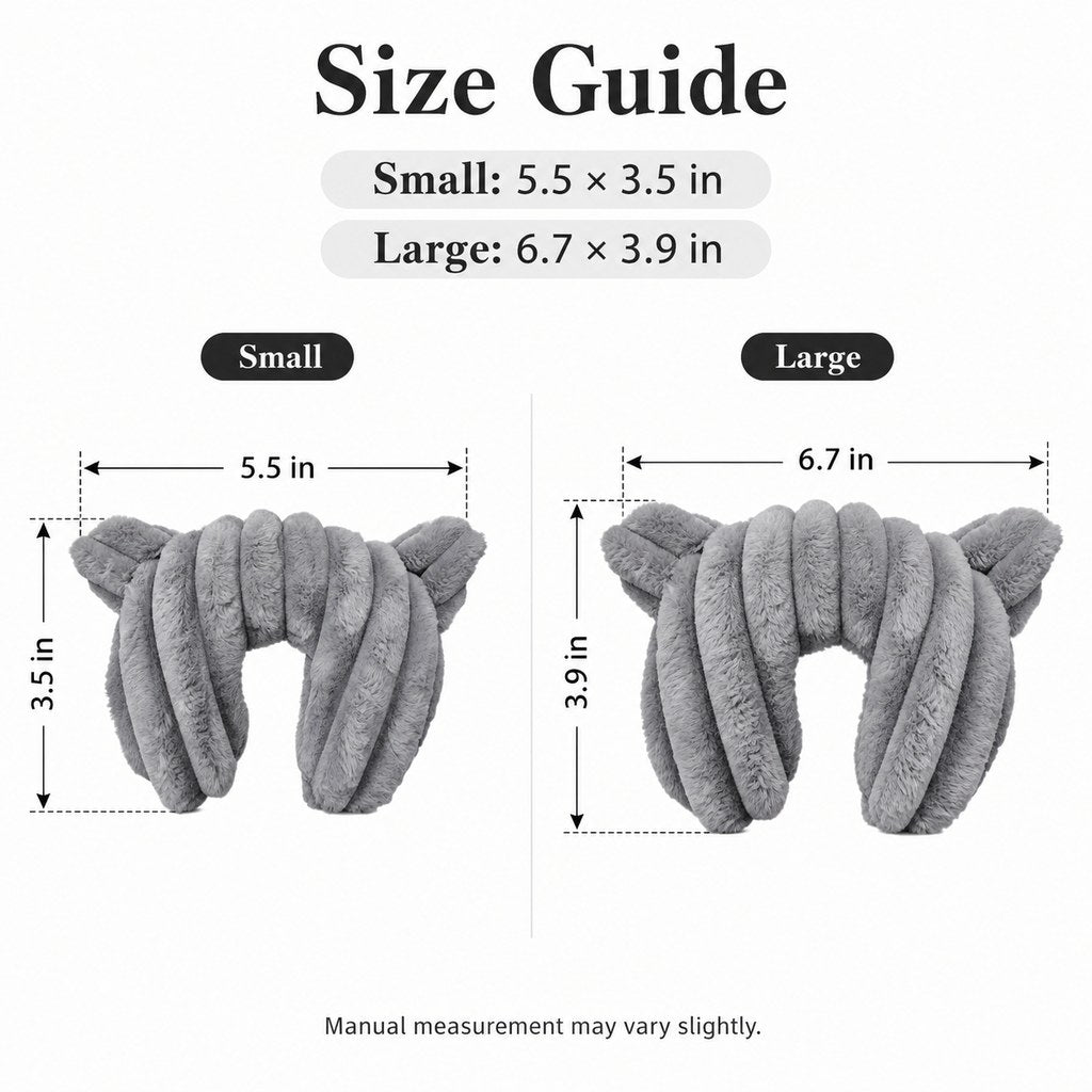 Ortekor Cozy U-Shaped Pet Neck Pillow for Cats & Small Dogs – Soft Plush Sleeping Support Cushion for Comfortable Naps at Home & Travel