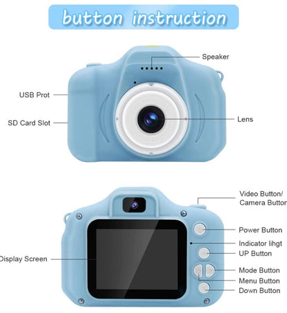 Compact 2-Inch Screen Point-and-Shoot Camera USB Rechargeable for Travel Selfies Video Recording Photography Beginners Everyday Snapshots Ki