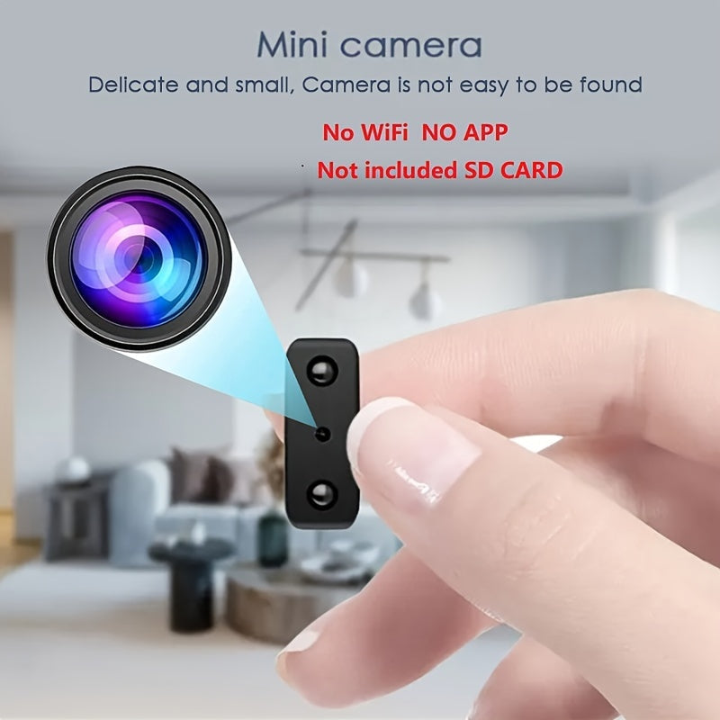 Pocket-Sized Security Camera 1080p HD with Infrared Night Vision & Motion Alerts for Home Monitoring