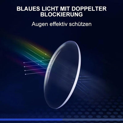 Collapsible Titanium Reading Glasses with Blue Light Filter for Men & Women – Pocket-Size Readers with Anti-Slip Nose Pads