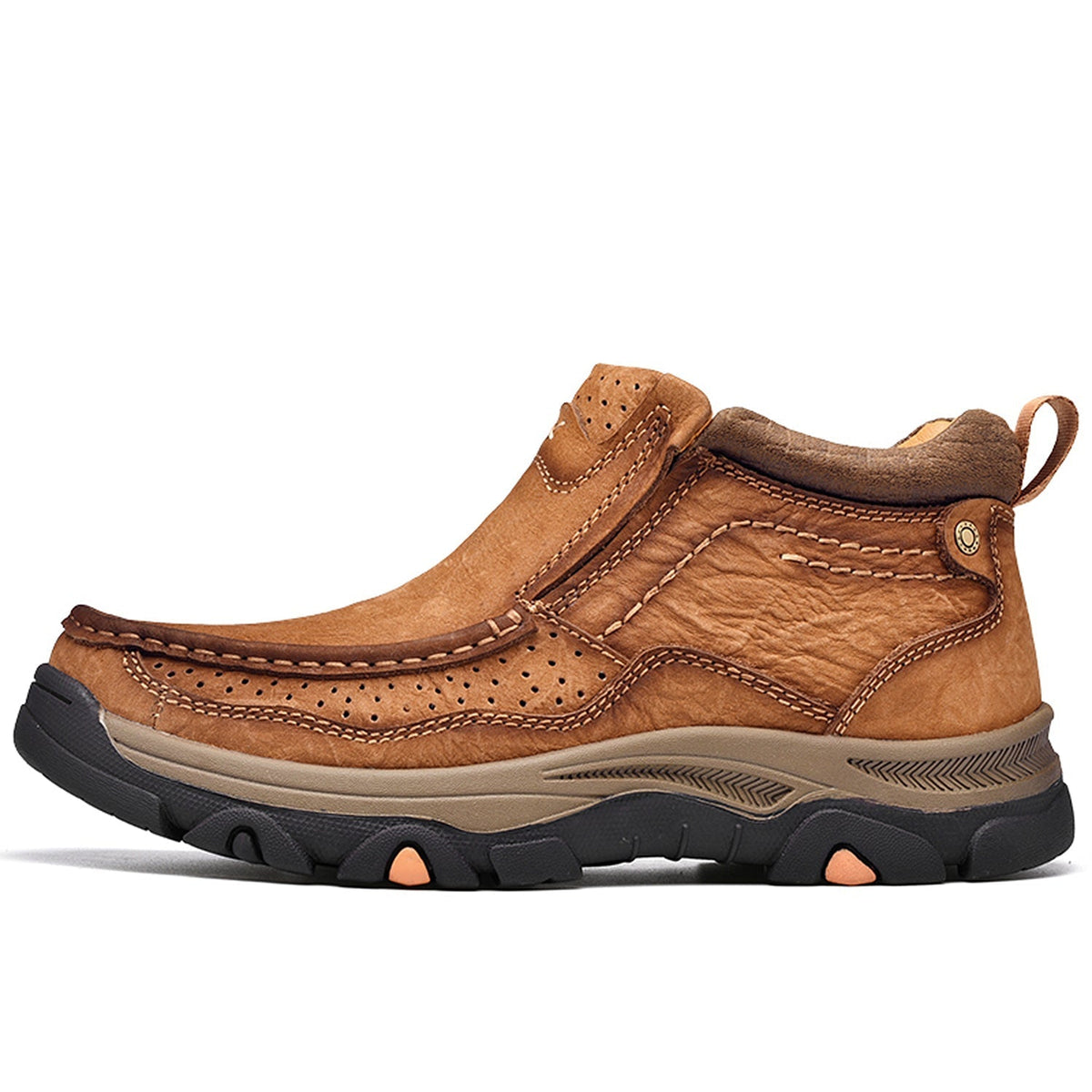Leather High-Top Ankle Boot Orthopedic Arch Support Walking Sneakers for Men & Women | Posture Correcting Slip-On Athletic Footwear
