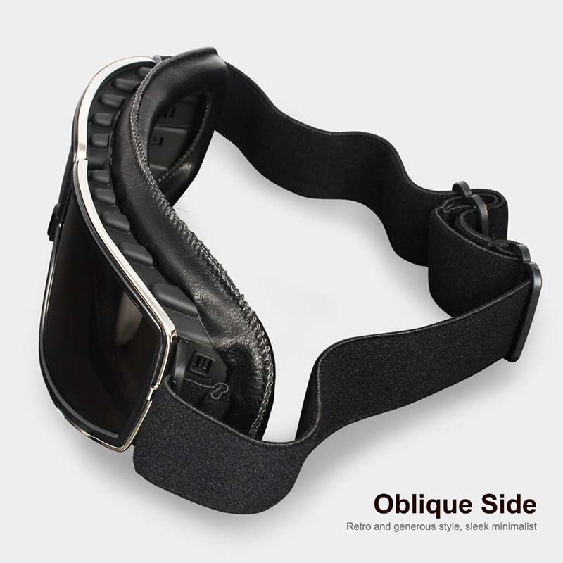 Over-Prescription-Glasses Protective Eyewear with Shatterproof Lenses & Adjustable Strap for Motorcycle Riding, Cycling, Outdoor Sports