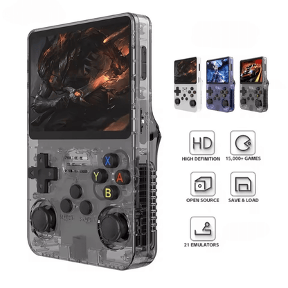 Portable Gaming System with 10,000+ Classic Arcade & Console Titles – 3.5" Display, 128GB Memory, 4-Hour Battery for Retro Gaming On-the-Go