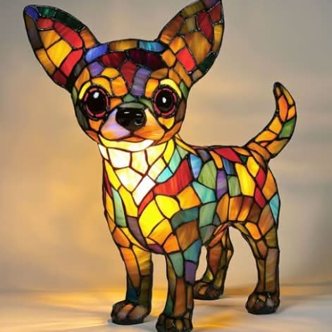 Dog Breed LED Night Light Sculpted Resin Desk Lamp with USB Power for Bedroom, Living Room & Nursery Decor | Accent Lighting for Pet Lovers