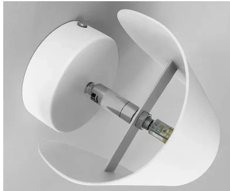 Adjustable Bidirectional Sconce 6.5 Inch Aluminum Light Fixture Black White for Entryway Bedroom Living Room Rotatable G4 LED Mount