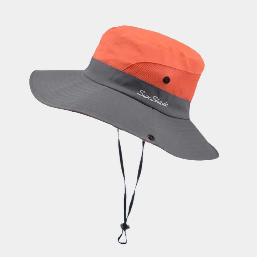 Wide Brim Sun Hat for Women with UPF 50+ Protection & Breathable Mesh Panels for Hiking Beach Gardening Outdoor Activities