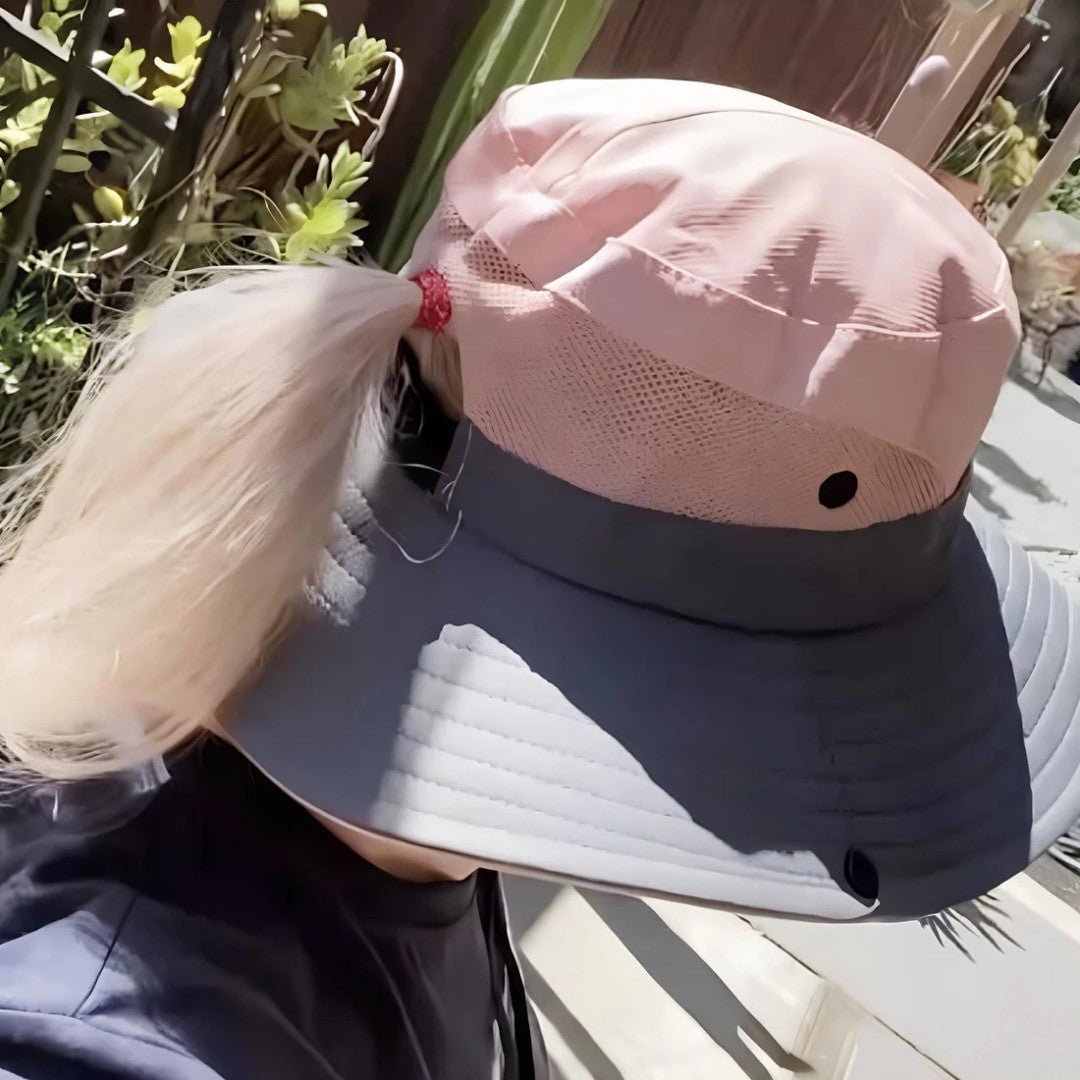 Wide Brim Sun Hat for Women with UPF 50+ Protection & Breathable Mesh Panels for Hiking Beach Gardening Outdoor Activities