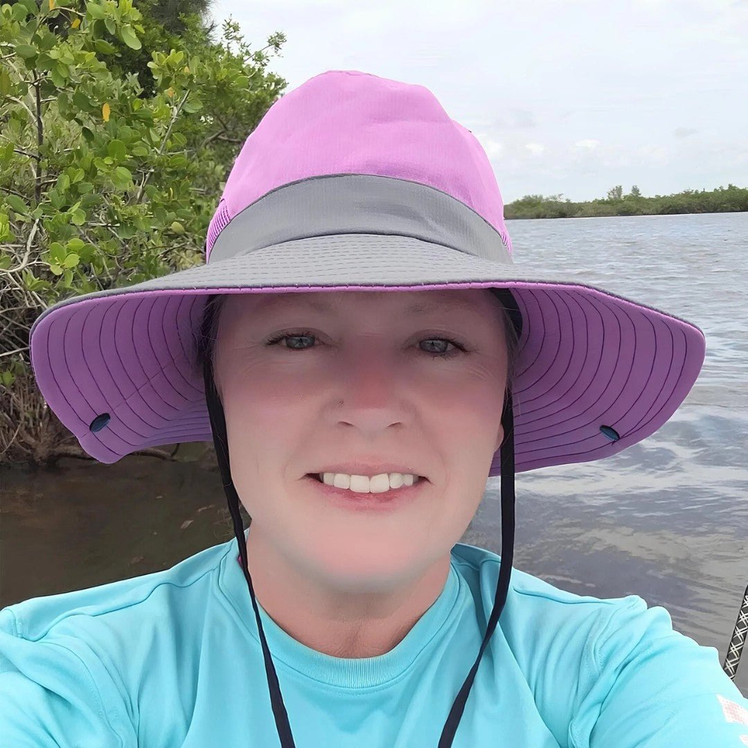 Wide Brim Sun Hat for Women with UPF 50+ Protection & Breathable Mesh Panels for Hiking Beach Gardening Outdoor Activities