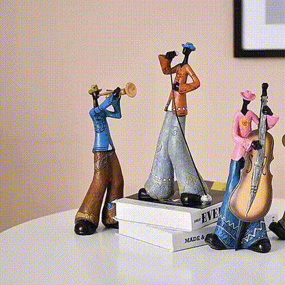 Jovial Figurine - Premium Resin, Abstract Music Design