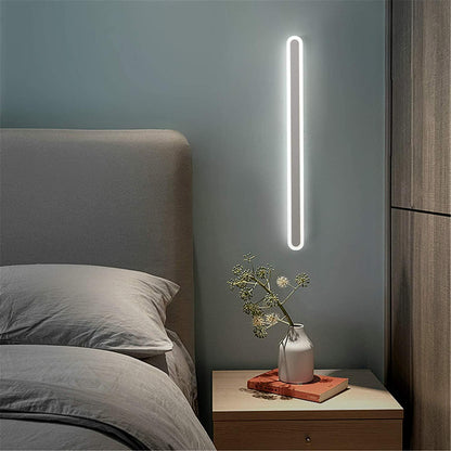 Linear LED Sconce 32-Inch Aluminum Matte Finish for Bedroom Above-Bed Lighting Contemporary Slim Profile Hardwired Fixture Ambient Wall Ligh
