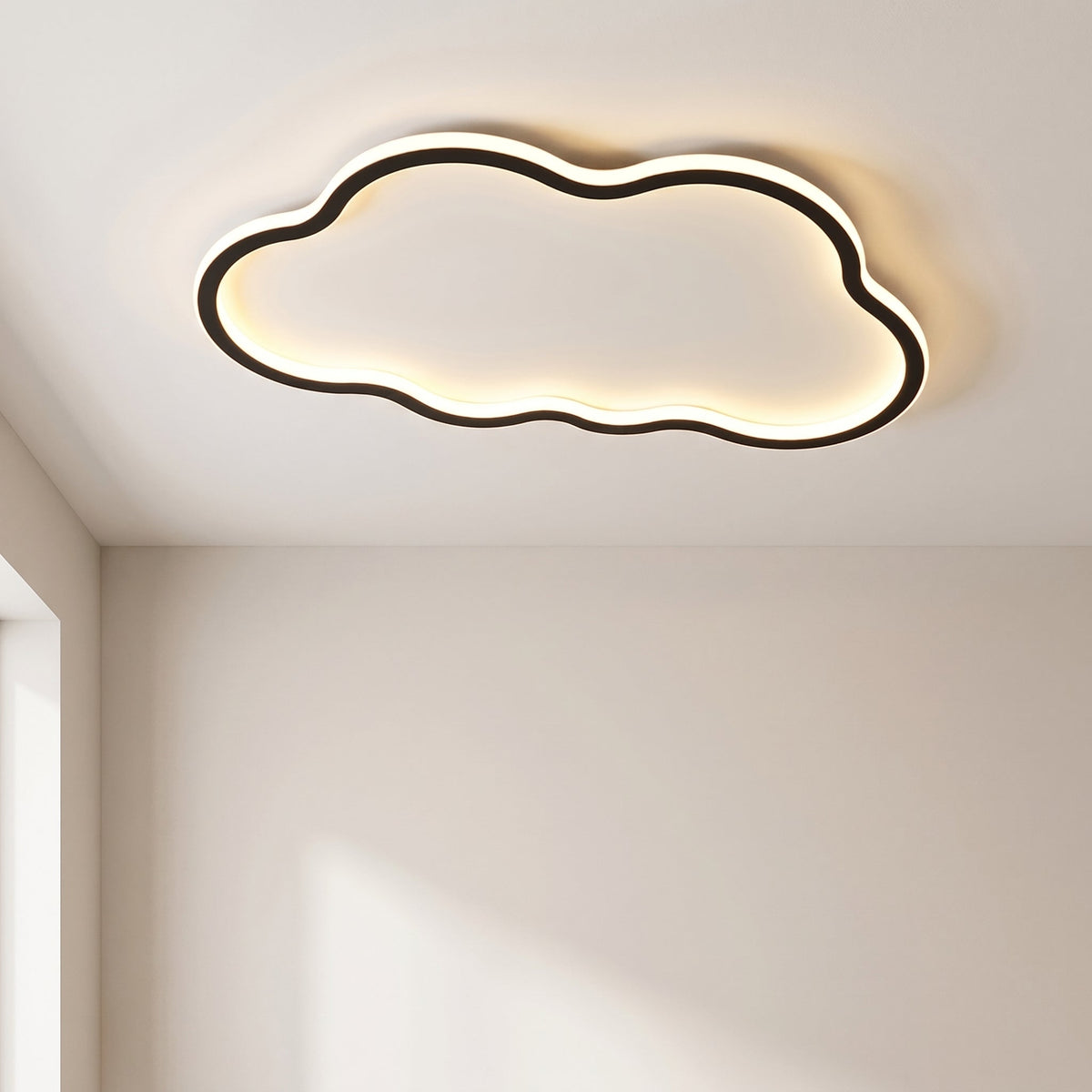 LED Cloud Ceiling Light Fixture – Minimalist Scandinavian Design, Adjustable Cord, Soft Ambient Glow for Bedroom Living Room Hallway