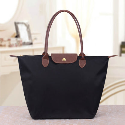 Oxford Cloth Crossbody Shoulder Bag for Women with Foldable Storage and Water-Resistant Fabric