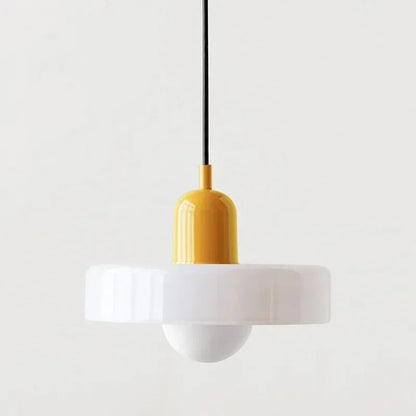 Two-Tone Glass Drop Ceiling Light Fixture for Kitchen Island Dining Room Modern Hanging Lamp