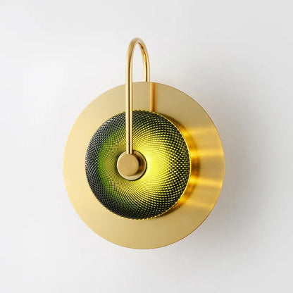 Wall Sconce Light Fixture Gold Finish E27 Socket Clear or Green Glass for Hallway Bedroom Living Room Modern Brass-Style Accent Lighting
