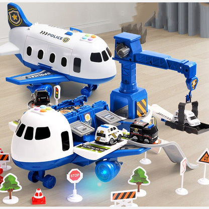 Interactive Cargo Plane Toy Set with Vehicles & Accessories for Kids Ages 3-6 | STEM Building Play for Toddlers & Preschool Boys Girls