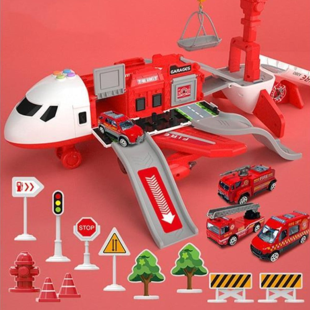 Interactive Cargo Plane Toy Set with Vehicles & Accessories for Kids Ages 3-6 | STEM Building Play for Toddlers & Preschool Boys Girls