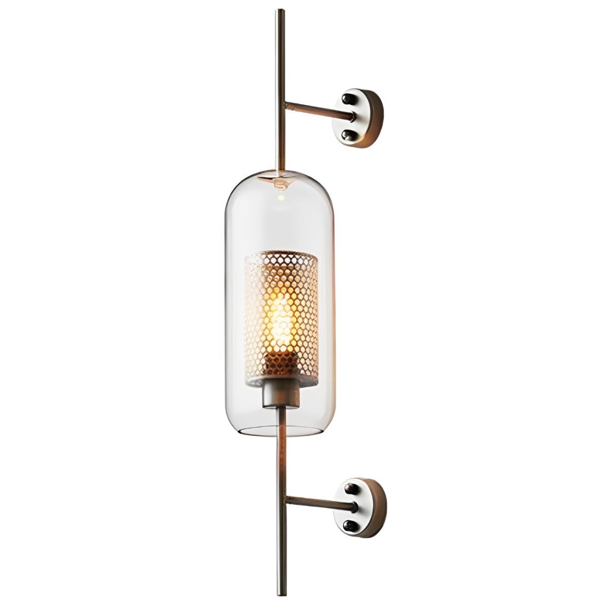 Iron & Glass Sphere Sconce 10 in Black Fixture Warm 3000K E27 Socket Bedroom Hallway Reading Nook Ambient Lighting for Modern Industrial Far