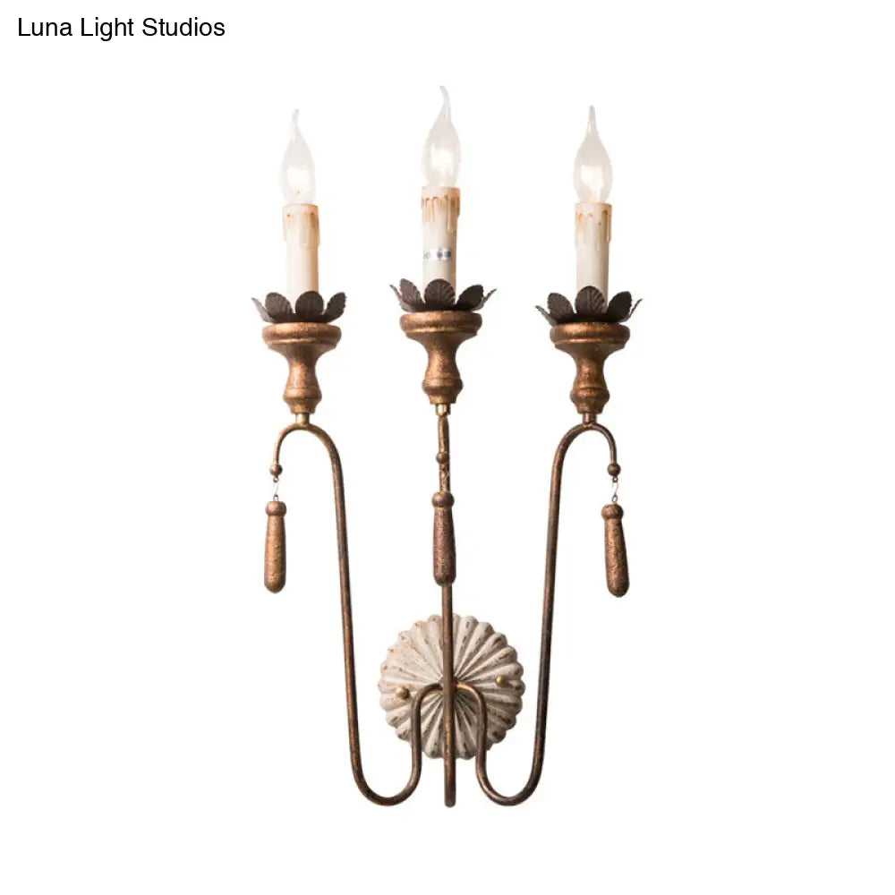 Industrial Cage Wall Sconce with Open Edison Bulb Design for Hallway Entryway Dining Room Kitchen Bedroom 2 or 3 Light Fixture