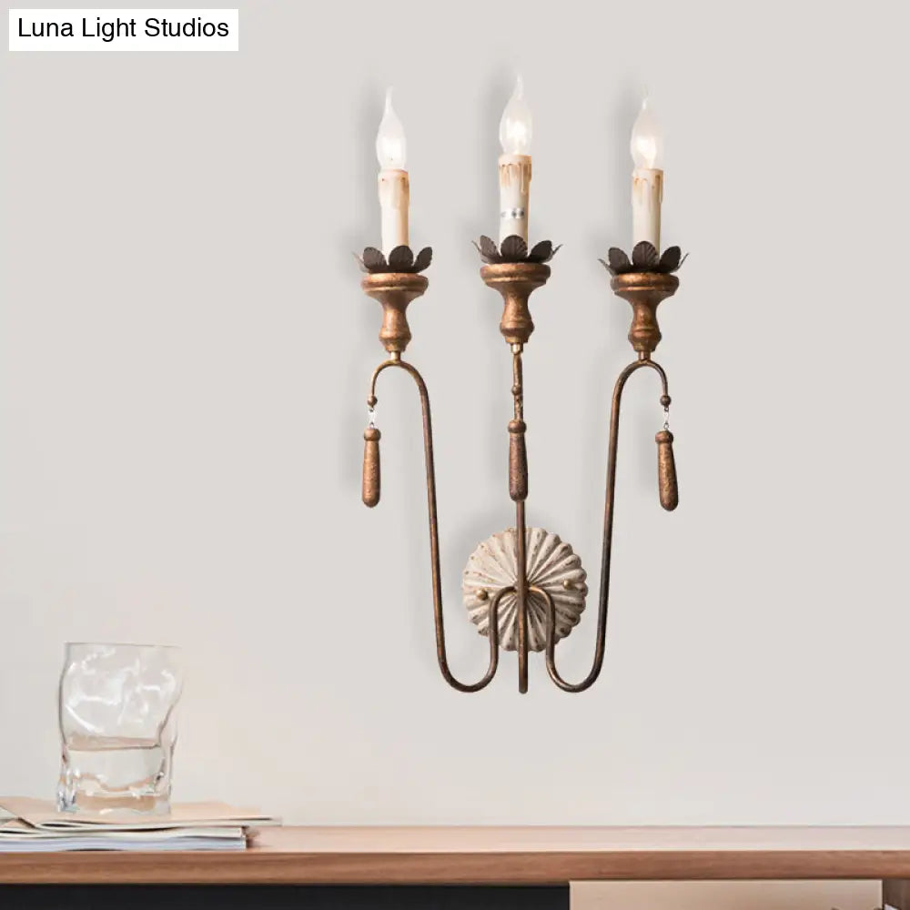 Industrial Cage Wall Sconce with Open Edison Bulb Design for Hallway Entryway Dining Room Kitchen Bedroom 2 or 3 Light Fixture
