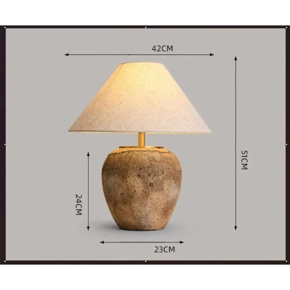 Lámpara de mesa de cerámica de 20 pulgadas de alto, luz blanca cálida, pantalla de tela ancha para dormitorio, sala de estar, mesa de noche, rincón de lectura, oficina en casa y escritorio.
