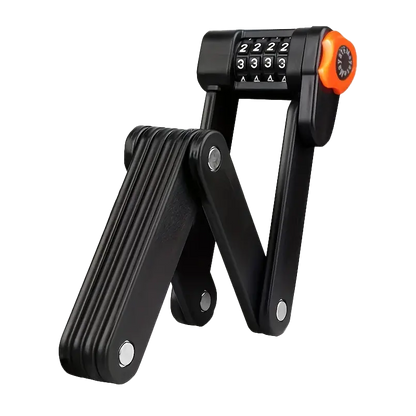 Heavy-Duty Folding Bike Lock with 4-Digit Combo Steel Chain Anti-Theft Security for Bicycles