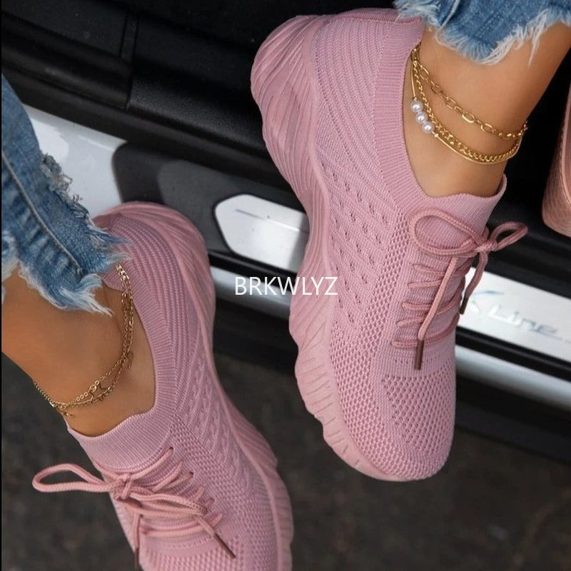 Women's Breathable Athletic Sneakers with Cushioned Footbed for All-Day Wear | Casual Canvas Walking Shoes for Gym, Work & Everyday