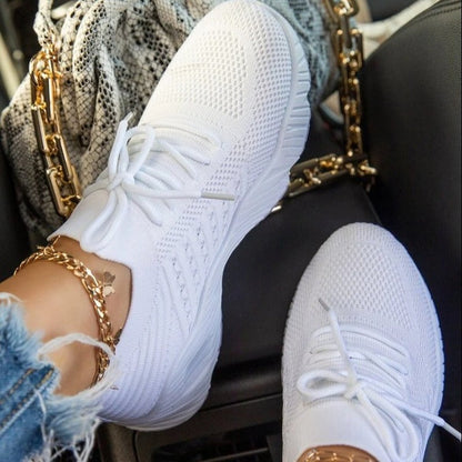 Women's Breathable Athletic Sneakers with Cushioned Footbed for All-Day Wear | Casual Canvas Walking Shoes for Gym, Work & Everyday