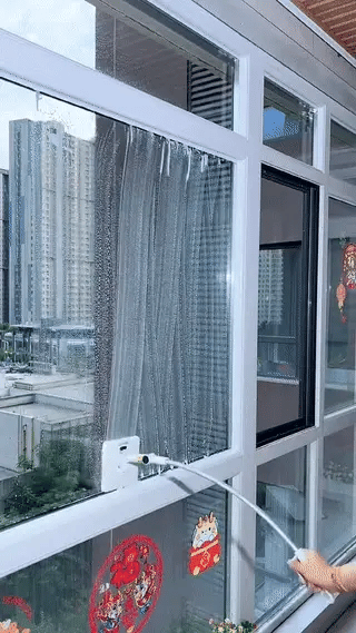 Magnetic Window Cleaner, Double Sided Window Washer with Extendable Handle, Window Cleaning Tool for Exterior Windows