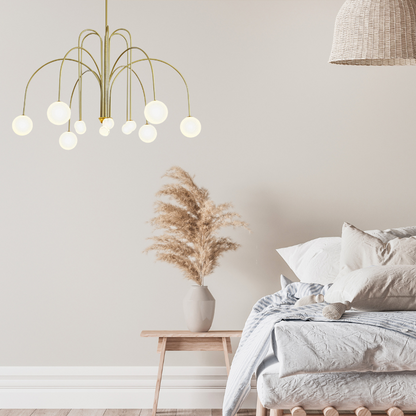 Swallow-Inspired G9 Pendant Light with Adjustable Chain, Metal & Glass Shades for Dining Room, Bedroom & Living Room Overhead Lighting