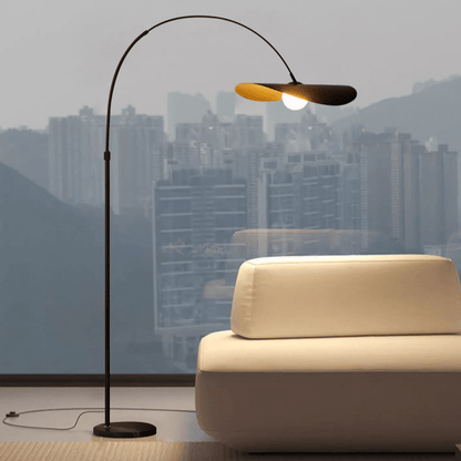 Minimalist Standing Lamp with Ambient LED Glow – Handcrafted Iron & Acrylic Design for Living Room & Bedroom