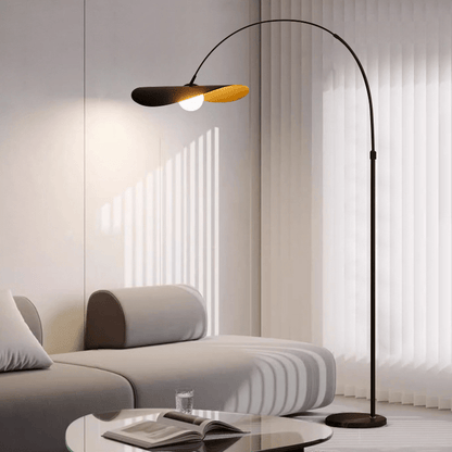 Minimalist Standing Lamp with Ambient LED Glow – Handcrafted Iron & Acrylic Design for Living Room & Bedroom