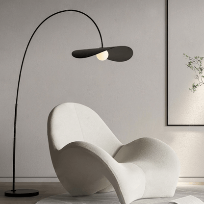 Minimalist Standing Lamp with Ambient LED Glow – Handcrafted Iron & Acrylic Design for Living Room & Bedroom