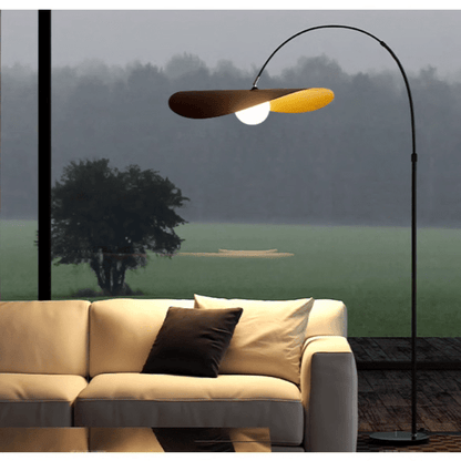 Minimalist Standing Lamp with Ambient LED Glow – Handcrafted Iron & Acrylic Design for Living Room & Bedroom