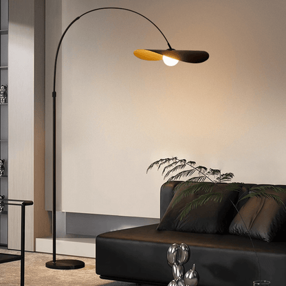 Minimalist Standing Lamp with Ambient LED Glow – Handcrafted Iron & Acrylic Design for Living Room & Bedroom
