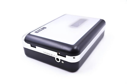 Portable Tape to Digital Audio Converter with USB Recording, Auto-Reverse Playback & Headphone Jack for Music Archiving