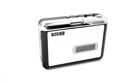 Portable Tape to Digital Audio Converter with USB Recording, Auto-Reverse Playback & Headphone Jack for Music Archiving