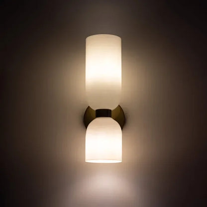 Porcelain Sconce Light Fixture 16 Inch Height Pivoting Arm for Bedroom Hallway Living Room Reading Nook Contemporary White Gray Blue Clear