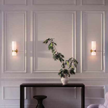 Aplique de pared de vidrio con cableado directo, casquillo E12 para dormitorios, salas de estar, pasillos, lámpara de acento para interiores, iluminación de pared cilíndrica moderna, 110-