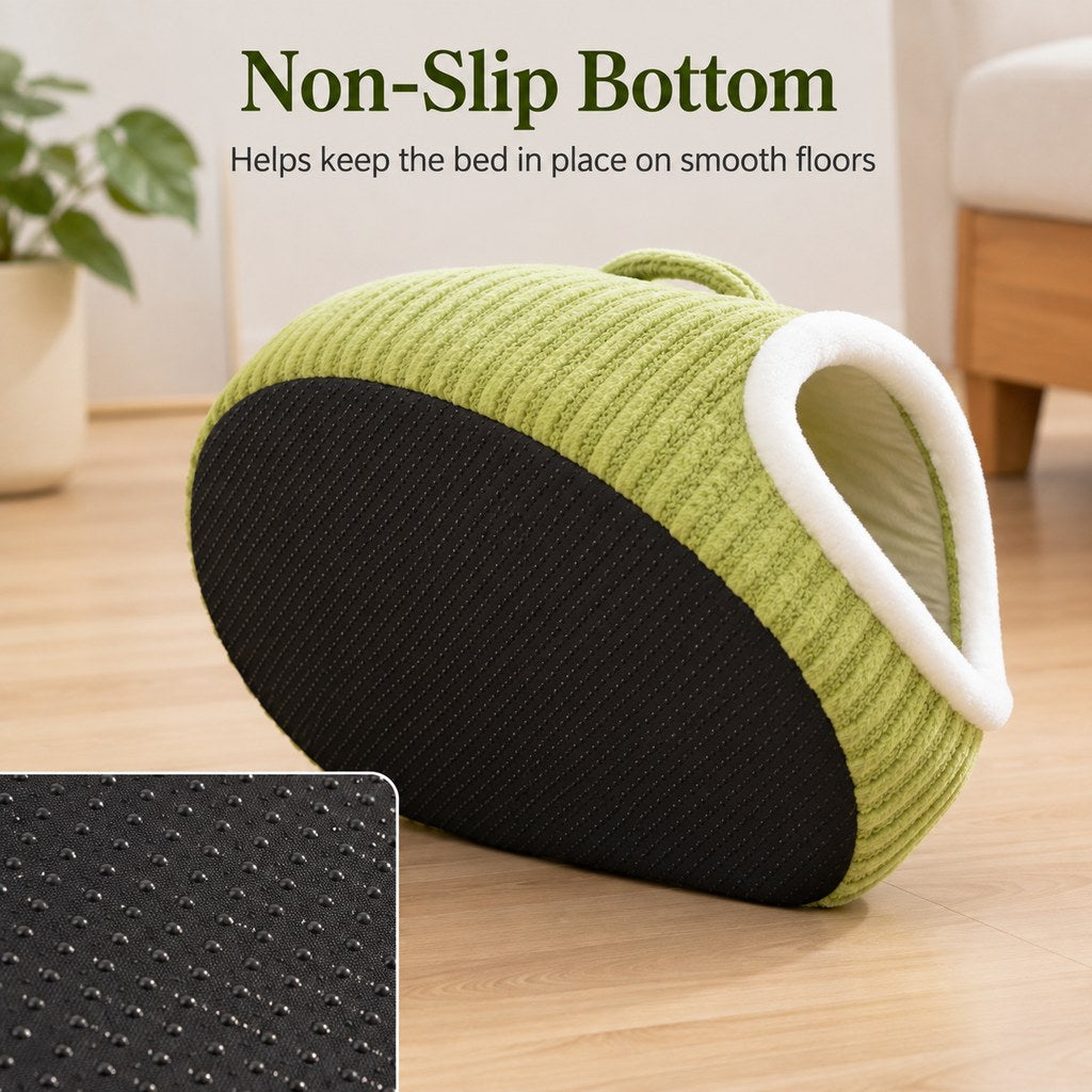 Ortekor Warm Cave Dog Bed for Winter Indoor Sleep - Cozy Enclosed Pet Bed for Small Dogs & Cats