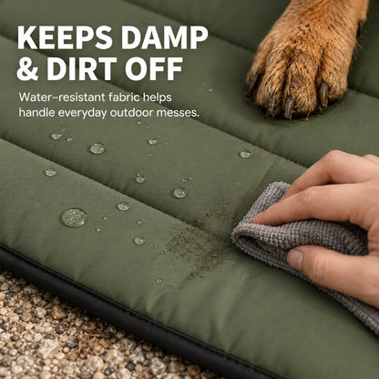 Ortekor Portable Roll-Up Dog Travel Mat for Camping & Car Trips - Keeps Pets Off Damp, Dirty Ground