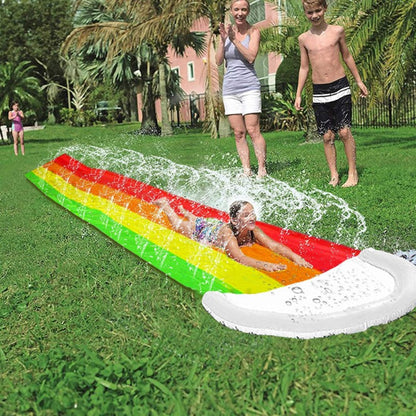 Water Slides for Kids and Adults, Extra Long Slip and Slide with Rainbow Design, Backyard Water Slide for Summer Fun