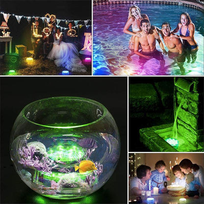 Submersible LED Pool Light Remote-Controlled Color-Changing Underwater Fixture for Pools Hot Tubs Ponds Bathtubs IP68 Waterproof Floating